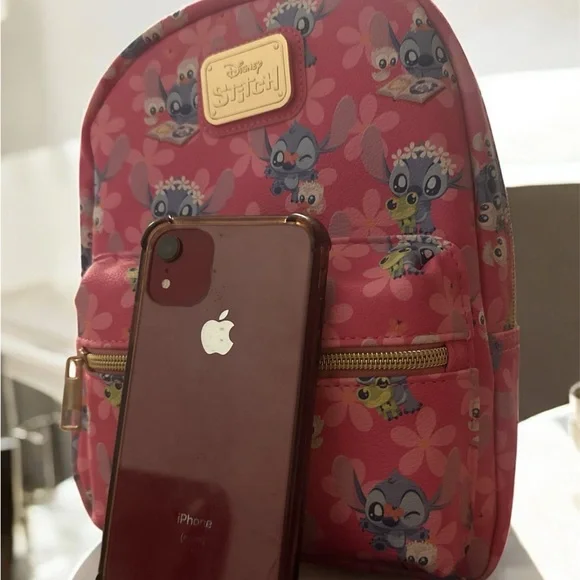 Pink and Baby Stitch Print Bag